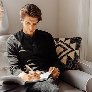 Male Studying Matthew